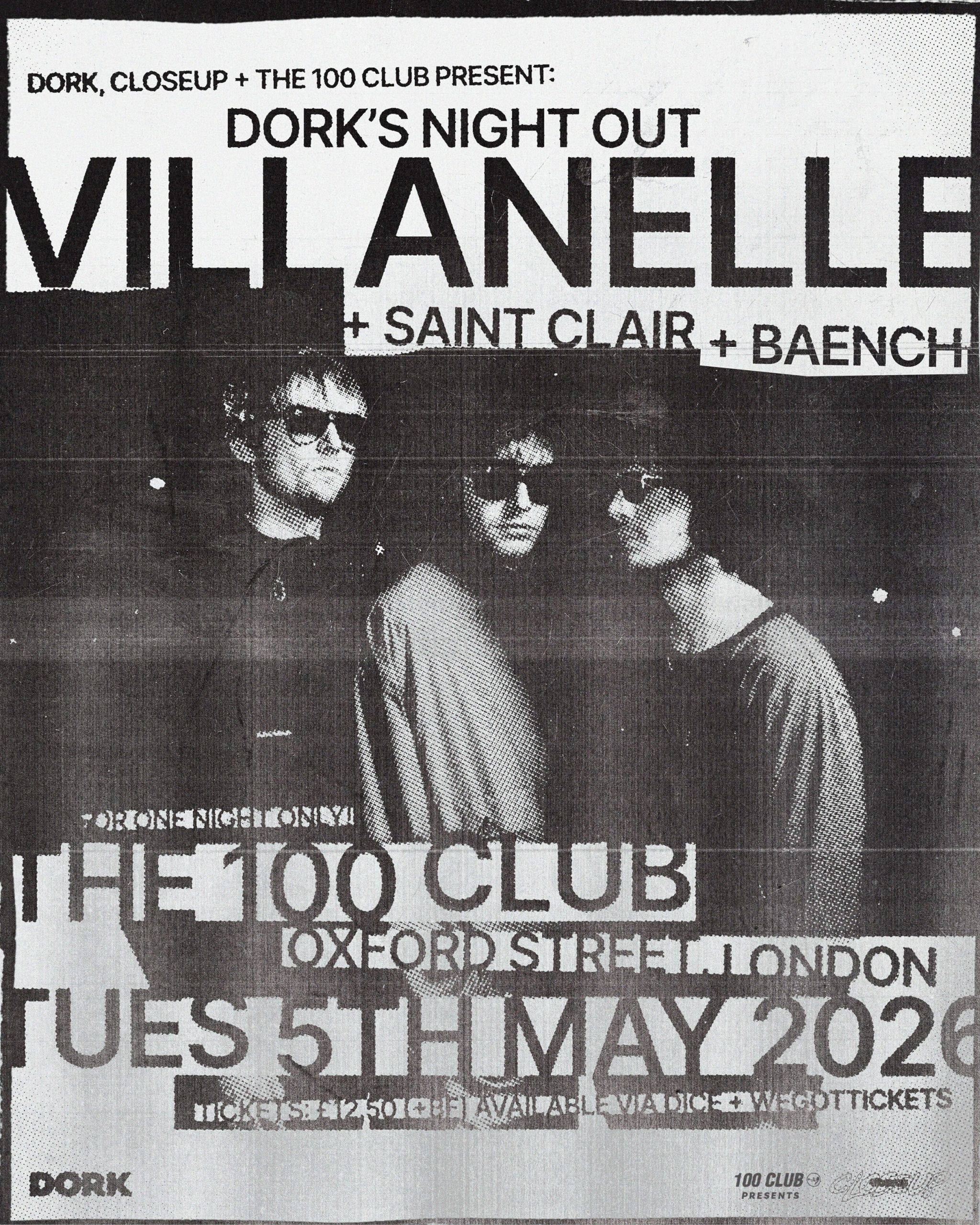 Dork's Night Out: Villanelle + Saint Clair + BÆNCH